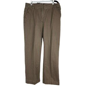 Christopher And Banks Womens Brown Casual Pants Size 14 Cotton